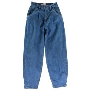 Vibrant MIU Jeans 24 Made USA High Rise vintage-style fit Barrel Leg Tapered Mom